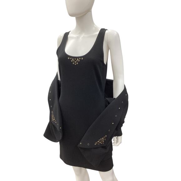 NWT Cache Set Women’s SizeS Dress+Blazer Sleeveless Dress NoClosure Blazer Black - Picture 2 of 10